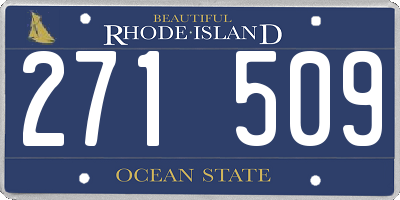 RI license plate 271509