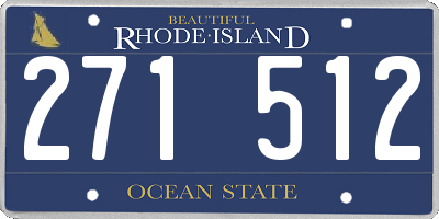 RI license plate 271512