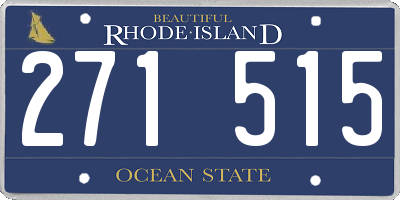 RI license plate 271515