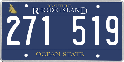 RI license plate 271519