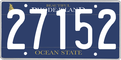 RI license plate 27152