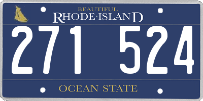 RI license plate 271524