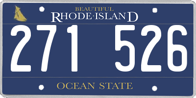 RI license plate 271526