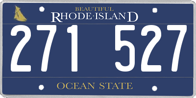 RI license plate 271527