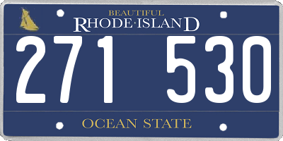 RI license plate 271530