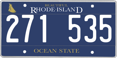 RI license plate 271535