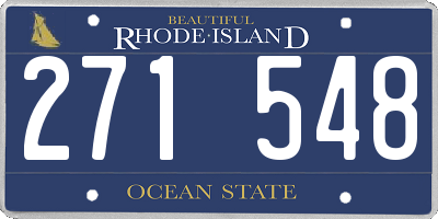 RI license plate 271548