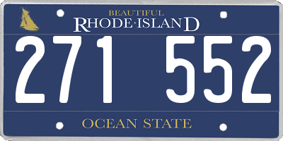 RI license plate 271552
