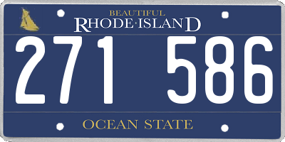 RI license plate 271586