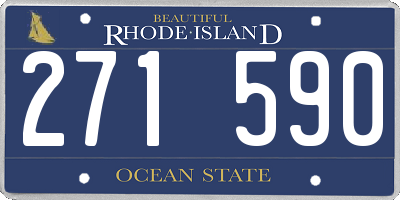 RI license plate 271590