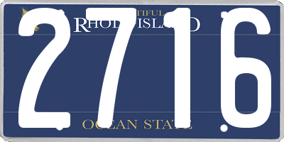 RI license plate 2716