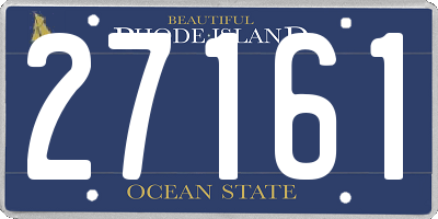 RI license plate 27161