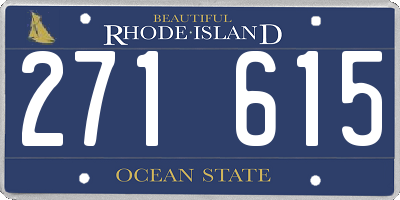 RI license plate 271615