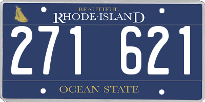 RI license plate 271621