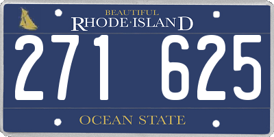 RI license plate 271625