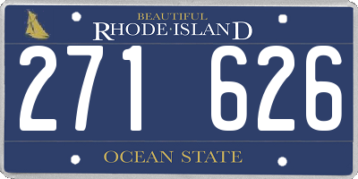 RI license plate 271626