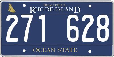 RI license plate 271628