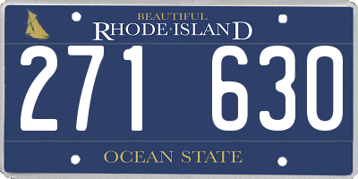 RI license plate 271630