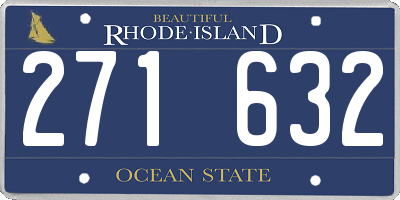 RI license plate 271632