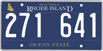 RI license plate 271641