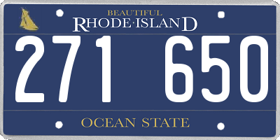 RI license plate 271650