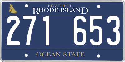 RI license plate 271653