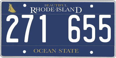 RI license plate 271655
