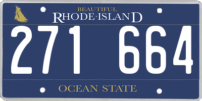 RI license plate 271664