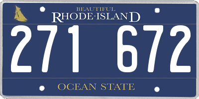 RI license plate 271672