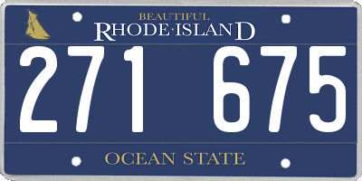RI license plate 271675