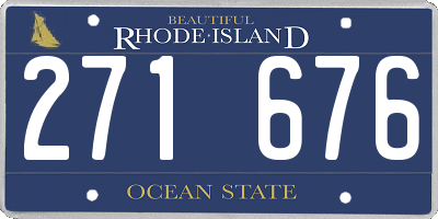 RI license plate 271676