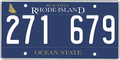 RI license plate 271679