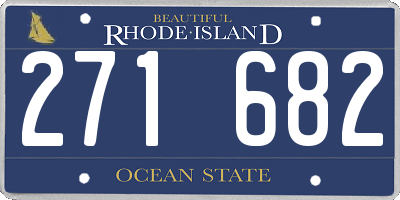 RI license plate 271682