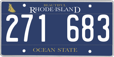 RI license plate 271683