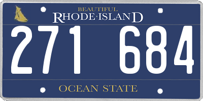 RI license plate 271684