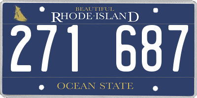 RI license plate 271687