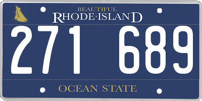 RI license plate 271689