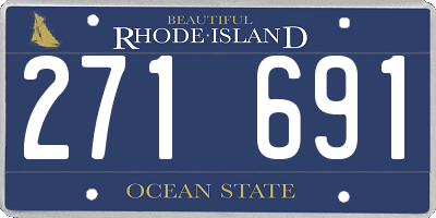RI license plate 271691