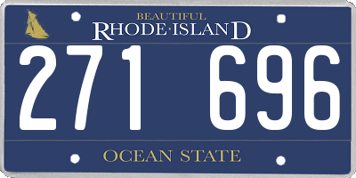 RI license plate 271696