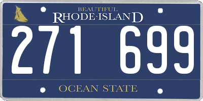 RI license plate 271699