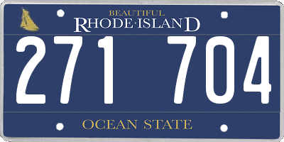 RI license plate 271704