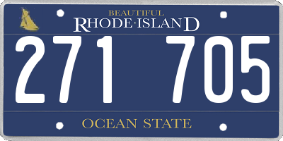 RI license plate 271705