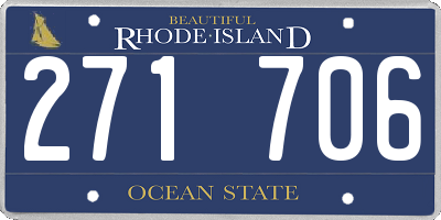 RI license plate 271706