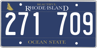 RI license plate 271709