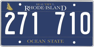 RI license plate 271710