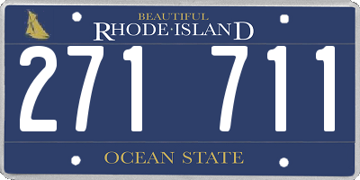 RI license plate 271711