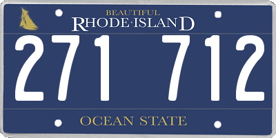 RI license plate 271712