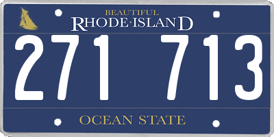 RI license plate 271713