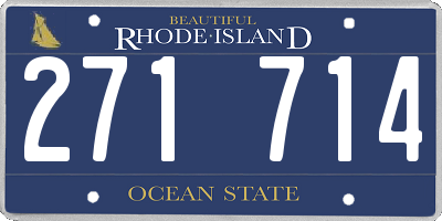 RI license plate 271714