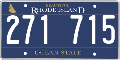 RI license plate 271715